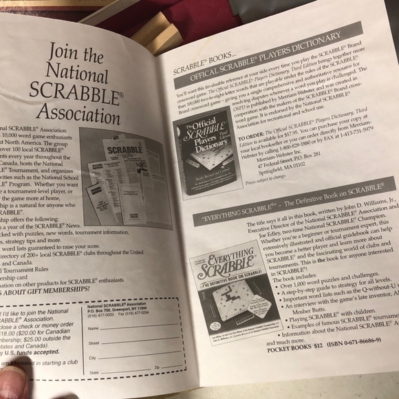 Vintage 1989 Milton Bradley Scrabble Crossword Game - all tiles, racks, & board - Picture 6 of 8